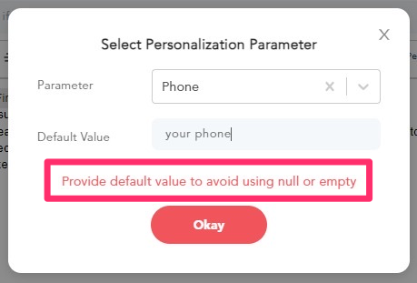Personalize Custom Parameters